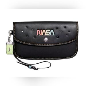 COACH x NASA Clutch Dinky Embossed Glovetanned Leather